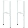 vidaXL Justerbare arbeidsbenkerammer 2 stk metall 55x(69-95,5)cm gr&aring;