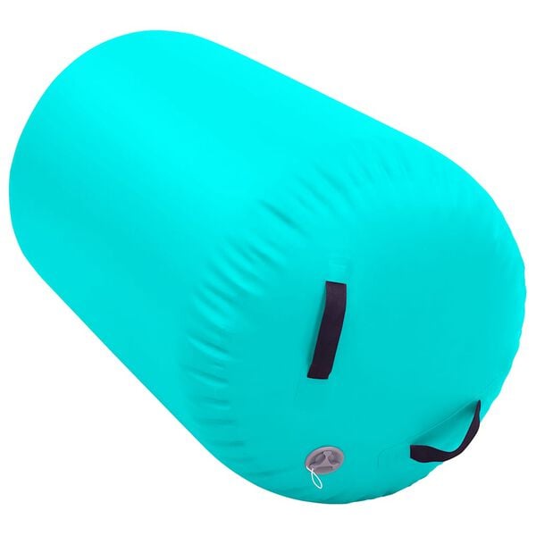 vidaXL Oppbl&aring;sbar gymnastikkrull med pumpe 100x60 cm PVC gr&oslash;nn