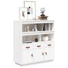 vidaXL Highboard hvit 100x40x108,5 cm heltre furu