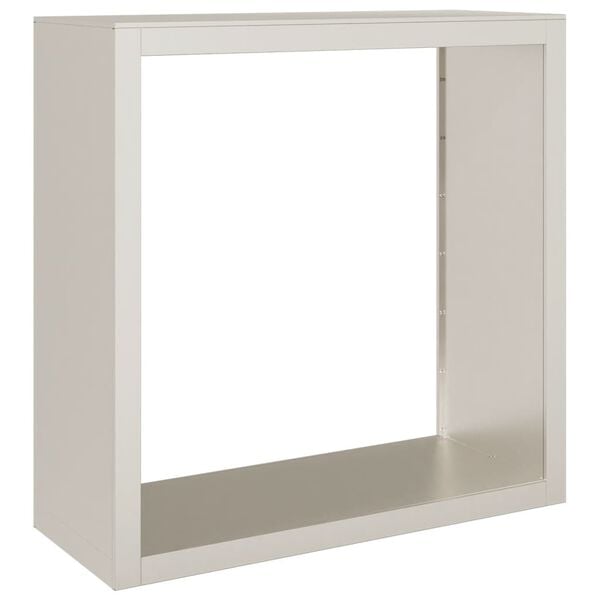 vidaXL Vedstativ 100x40x100 cm oksidert st&aring;l