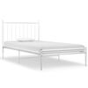 vidaXL Sengeramme hvit metall 90x200 cm