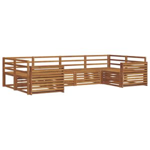 vidaXL Utend&oslash;rs sofa-sett 6 stk. Naturlig Solid akasietre