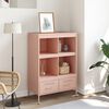 vidaXL Highboard rosa 68x39x101,5 cm stål