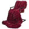 vidaXL Faux kaninullteppe 4 pcs Bordeaux Rød 130 x 150 cm Polyester