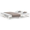vidaXL Uttrekkbar dagseng hvit 80x200 cm heltre furu