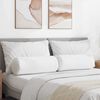 vidaXL Bolster puter 2 pcs Hvit Ø 25 x 70 cm stoff