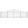 vidaXL Gabionkurver buede 25 stk 200x30x40/60 cm galvanisert jern