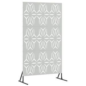 vidaXL Personvernsvegg 100 x 50 x 180 cm Galvanisert st&aring;l S&oslash;lv