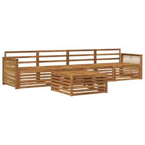 vidaXL Utend&oslash;rs sofa-sett 5 pcs Naturlig Solid akasietre