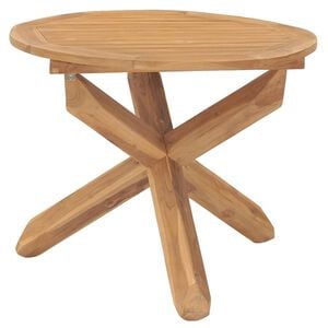 vidaXL Hagebord &Oslash;109x74 cm heltre teak