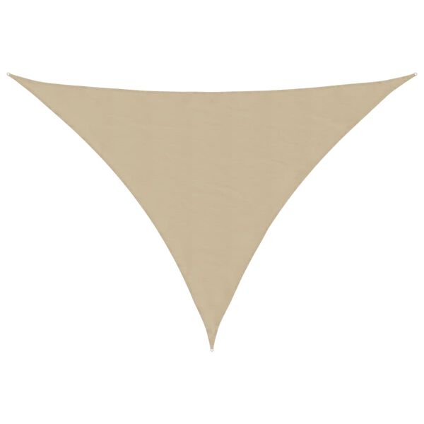 vidaXL Solseil oxfordstoff trekantet 5x7x7 m beige