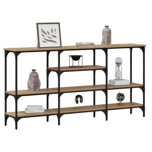 vidaXL Konsollbord artisan eik 160 x 29 x 80 cm Konstruert tre