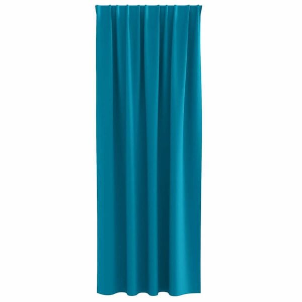 vidaXL M&oslash;rkleggende Gardiner med Ringer 2 pcs Turkis 245 x 140 cm