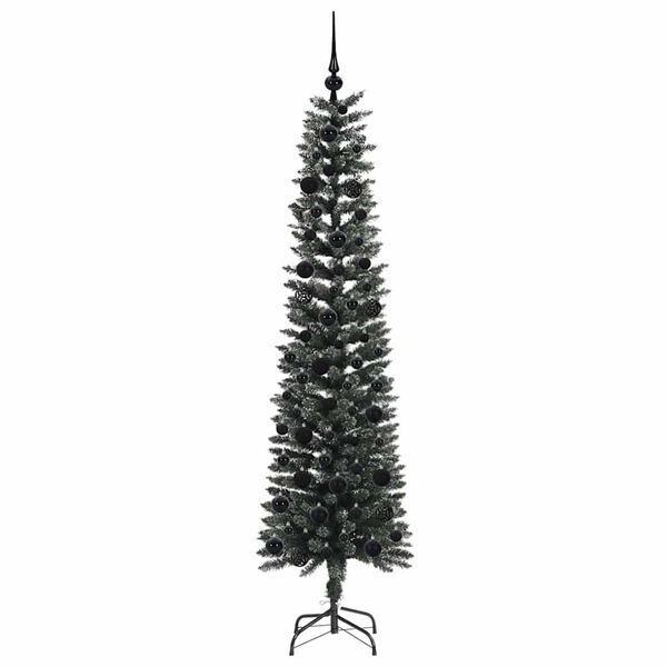 vidaXL Kunstig juletre med 300 LED gr&oslash;nn 180 cm PVC og plast og st&aring;l