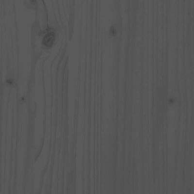 vidaXL Sengegavl grå 95,5x4x100 cm heltre furu