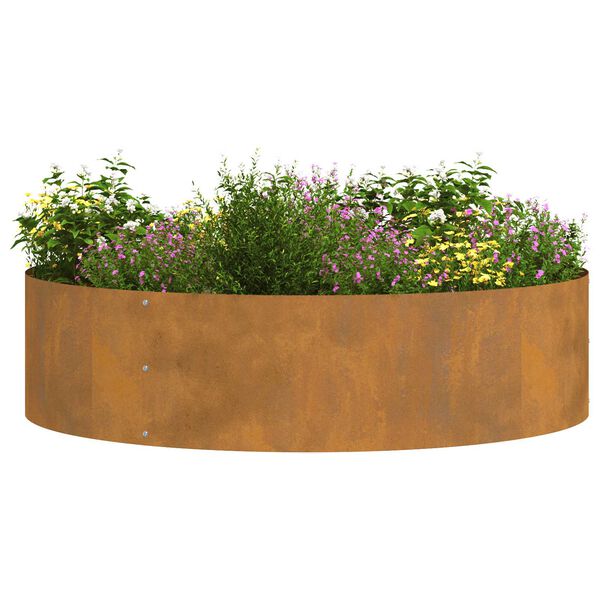 vidaXL Hageblomsterpotte Brun 80 x 80 x 12 cm Cortenstål
