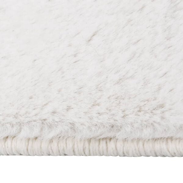 vidaXL Teppe kunstig kaninskinn 180x270 cm kremhvit