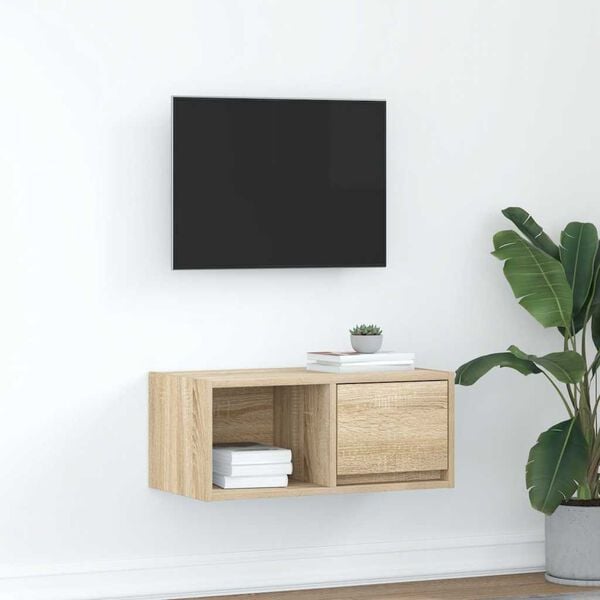 vidaXL TV-benk sonoma eik 60x31x25,5 cm konstruert tre