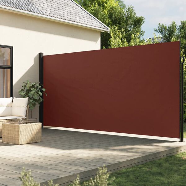 vidaXL Uttrekkbar sidemarkise brun 200x300 cm