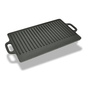 vidaXL Grillplate i st&oslash;pejern vendbar 50x23 cm