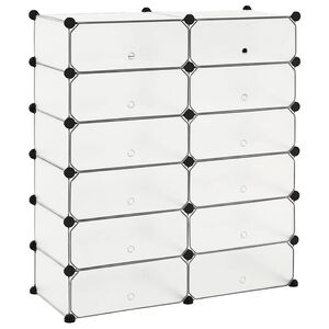 vidaXL Skoskap med arrang&oslash;r 12 rom hvit