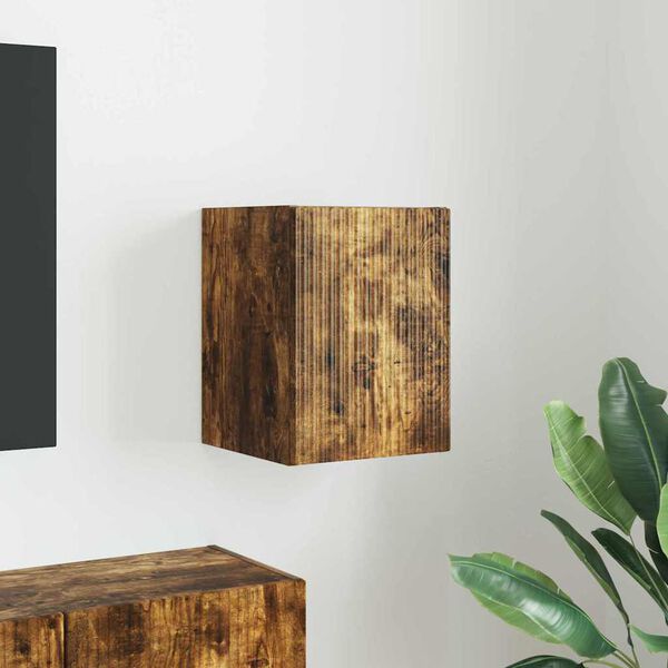 vidaXL TV Veggskap Veggmontert R&oslash;kt eik 30 x 31 x 40 cm Konstruert tre