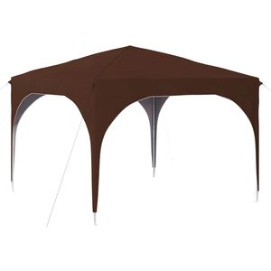 vidaXL Pop-up Festtelt 290 x 290 x 245 cm Brun