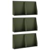 vidaXL St&oslash;ttemur 6 stk. 40 x 12 x 40 cm St&aring;l Olivengr&oslash;nn