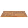 vidaXL Bordplate heltre teak kvadratisk 80x80x2,5 cm