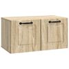vidaXL Vegghengt TV skap Sonoma eik 59,5 x 31 x 30 cm Konstruert tre