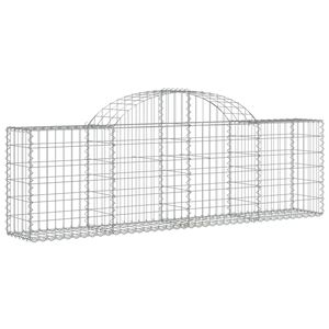 vidaXL Gabionkurv buet 200x30x60/80 cm galvanisert jern