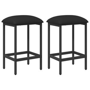 vidaXL Barstol 2 stk. Svart 40 x 32 x 74 cm Konstruert tre