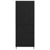 vidaXL H&oslash;yskap med skuff 2 pcs Svart eik Sponplater og glass