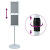 vidaXL Pedestal plakatstativ s&oslash;lv 33 x 33 x 123 cm PVC og st&aring;l