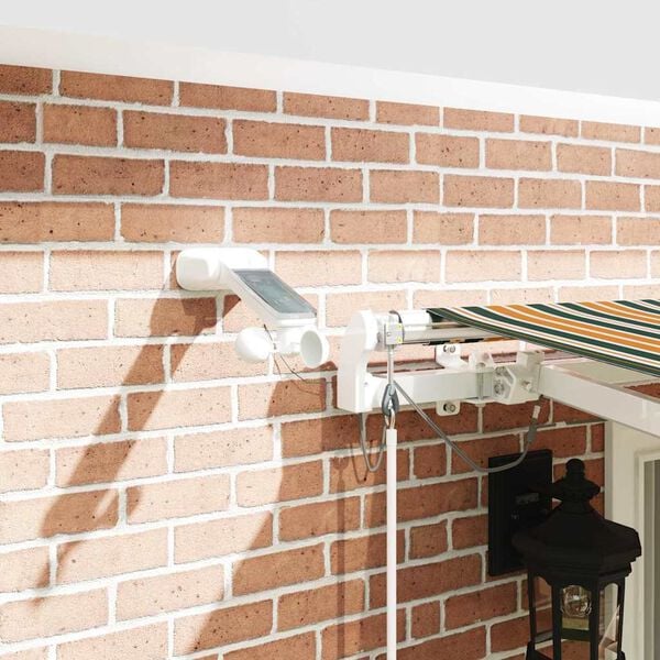 vidaXL Innvendbar Markise med LED -stripelys Gr&oslash;nn og gul 400 &times; 300 cm