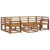 vidaXL Utend&oslash;rs sofa-sett 7 pcs Naturlig Solid akasietre
