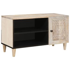 vidaXL TV Enheter med hylle Hvit 80 x 33 x 46 cm Konstruert tre