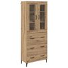 vidaXL H&oslash;yskap Artisan Eik 69,5 x 34 x 180 cm Konstruert tre