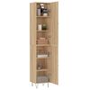 vidaXL Highboard sonoma eik 34,5x34x180 cm konstruert tre