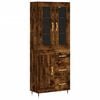 vidaXL Highboard r&oslash;kt eik 69,5x34x180 cm konstruert tre