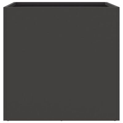 vidaXL Plantekasser 2 stk svart 49x47x46 cm kaldvalset stål