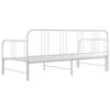 vidaXL Uttrekkbar ramme til sovesofa hvit metall 90x200 cm