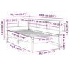 vidaXL Seng med bokhylle uten madrass 75x190 cm heltre furu