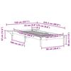 vidaXL Sengestamme med Sidebord Naturlig 100 x 220 cm Massiv furu