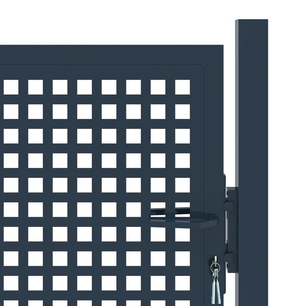 vidaXL Gjerdeport antrasitt 102x125 cm st&aring;l