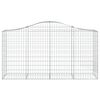 vidaXL Gabionkurver buede 8 stk 200x50x100/120 cm galvanisert jern