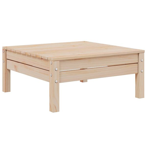 vidaXL Hagesofagruppe med kremhvite puter 3 deler heltre furu