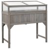 vidaXL Forh&oslash;yet plantekasse med drivhus 110x54x120 cm heltre gran