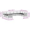 vidaXL Sofasett 9 pcs Naturlig Solid akasietre