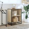 vidaXL Bokhylle sonoma eik 60x35x76 cm konstruert tre